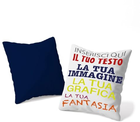 VENEZIANO Gruppo Cuscino Personalizzato 40x40 con Imbottitura - Cuscino Personalizzato con Imbottitura - personalizza Ora con Testi, Loghi o Immagini - 100% Made in Italy