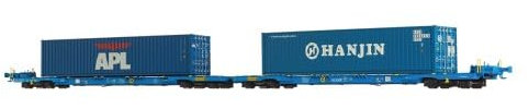 48110 H0 Containerwagen Sffggmrrss 36, AAE, Ep.VI 'APL/HANJIN'