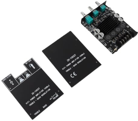 2x100W Stereo-Verstärkerplatine, TPA3116D2 DC12-24V-HIFI-Leistungsverstärker mit Höhen-Bass-Steuerung, für DIY-Funklautsprecher, Bluetooth und AUX-Eingänge