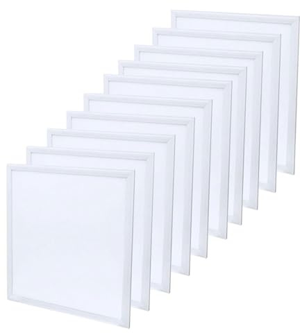 Europalamp – 10 paneles LED 60 x 60 cm - 40 W - blanco neutro - 4000 K - 4000 lúmenes - alta luminosidad - adaptación a falsos techos sin modificaciones