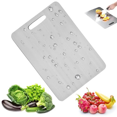 Titanium Chopping Board Durable,Non-Stick,Easy to Clean,Titanium Cutting Board for Kitchen Dishwasher Safe,Pure Titanium Cutting Board Ideal for Meat,Fruit,Vegetables,Stylish and Practical