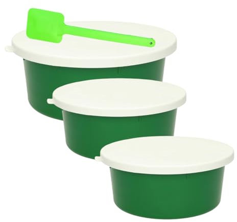 OR S-LINE Futterschalen-Set mit Mashlöffel für Pferd: 5L & 2L, inkl. Deckel (3x 5Kg. Futterschale mit Deckel + Mashlöffel)