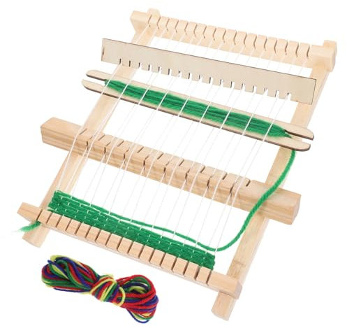 DIYEAH Weben Handgefertigtes Strickwerkzeug Holzrahmen Praktisch Zum Erlernen Von Webfähigkeiten Spaß für Teenager