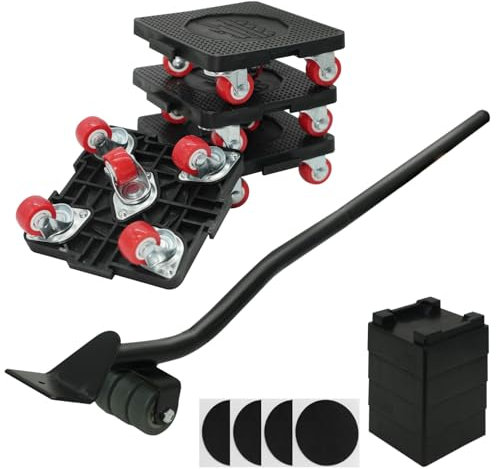 Sudnsadaks Roulettes pour Meubles, Furniture Moving Kit, Roulettes de Transport de Meubles Pivotantes à 360 Degrés, Capacité de Charge 300kg, Patin Glisseur pour Meuble Lourd - Effortless Moving Tool