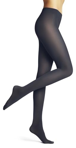 Falke, Pure Matt 50 DEN W Ti halvogenomskinliga enfärgade 1 styck, blå Ink 6491, M-L, Blå blå bläck 6491, M-L