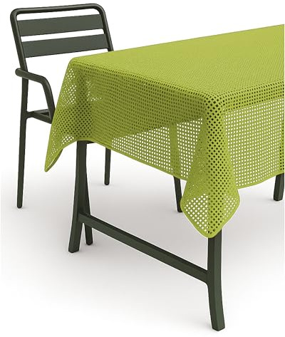 texpot Gartentischdecke 110 x 140 cm Grün Karo wetterfest geschäumt rutschfest