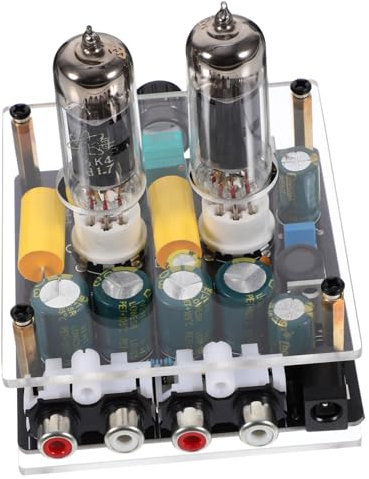 Veemoon Préamplificateur à Tube pour Platine Vinyle DC Préampli Phono Hi-FI Stéréo Amplificateur Audio DIY Portable Polyvalent pour Home Cinéma