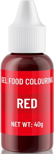 Waysroma Food Colouring Gel Red - Gel Based Food Dye Highly Concentrated & Sugar-Free for Cake Decorating, Macarons, Icing, Fondant, Cookies, Donuts (40g)