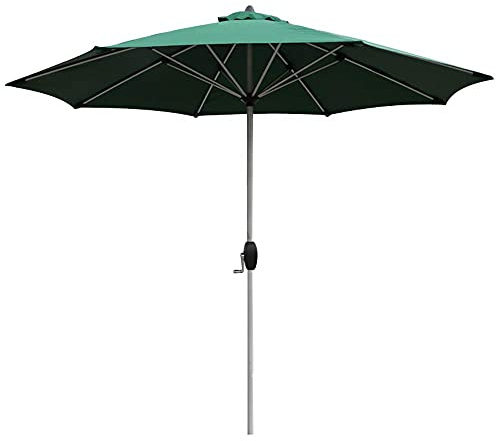 CCKUYT Gartenschirm, 2,7 m, Gartenschirm, Sonnenschutz, mit Kurbelmechanismus, für Gärten im Freien, Balkon und, ohne Sockel, Wärmedämmung