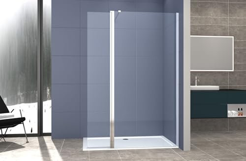 Box Doccia parete Walk in 100 cm + anta 40 cm h 200 cm cristallo temperato trasparente 8mm profilo CROMATO MIRELLA