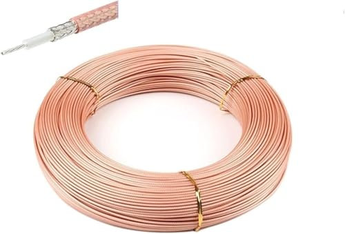 NVZPG AP Cavo coassiale RG316 da 10 Metri, 2,5 mm, 50 Ohm, a Bassa Perdita, 9,1 m, Adatto for connettori a crimpare.