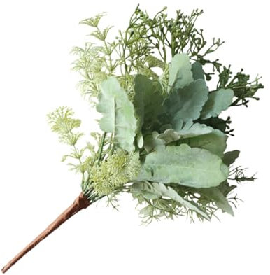 Cabilock Crisantemo De Hoja De Plata Simulada. Flores Artificiales Suministros para Arreglos Flor Artificial Flor De Simulación Verde