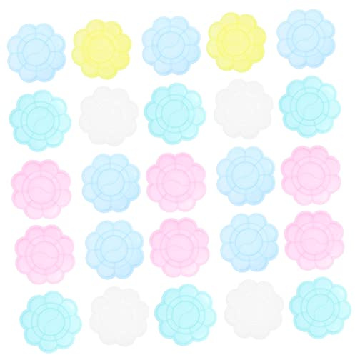 Tofficu 100Pcs Plastic Paint Palettes Color Mixing Plates for Watercolor and Pigment Trays Lightweight Plastic Paint Pallet with Rounded Corners Easy to Clean Art Supplies for Adults