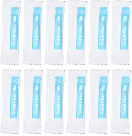 Beavorty 40 confezioni Bustine Sali Isotonici per Risciacquo Nasale Dose Singola e Pulizia del Naso Adulti e Soluzione Sicura per Lavaggi Nasali Quotidiani