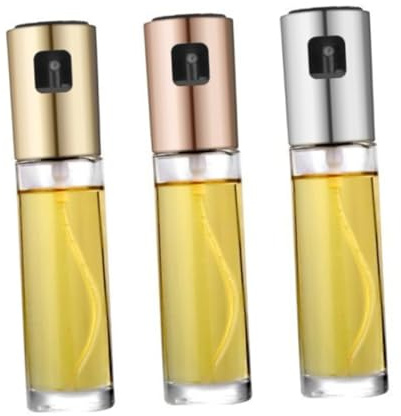 UTHCLO Pulverizador de Aceite y Vinagre Acero Inoxidable Botella Dosificadora Transparente para Barbacoa y Cocina Herramienta Saludable para Control de Aceite Diseño Reutilizable y