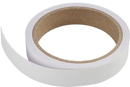 20mm x 10m White Melamine Edge Banding, Self Adhesive Edge Banding Strip, Worktop Edging Strip, Waterproof Edging Tape For Kitchen Cabinets Refacing, Furniture Repair, DIY Laminate Finishing Projects