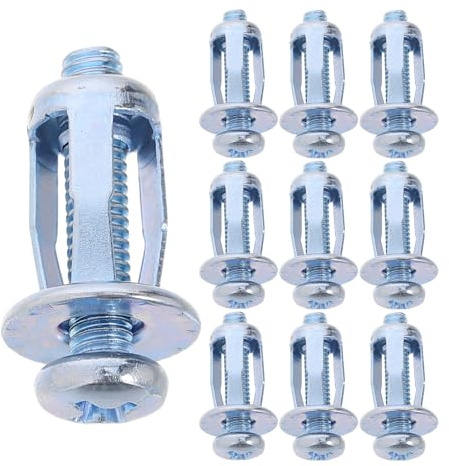 WOONEKY Set 40 Pezzi Viti di Espansione Petalo M4x20 in Acciaio al Carbonio Zincato, Dadi per Lamiera Cava, Ancoraggi Sospesi per Porte Cave, per Ristrutturazione Domestica e Uso