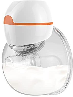 Mingzhe Tiralatte Elettrico, Tiralatte Elettrico Portatile Indossabile 3 Modalità 9 Livelli, con Coppetta Seno da 6oz/180ml Aspirazione Comoda per le Nuove (Inserto a imbuto da 17 mm e 19 mm)