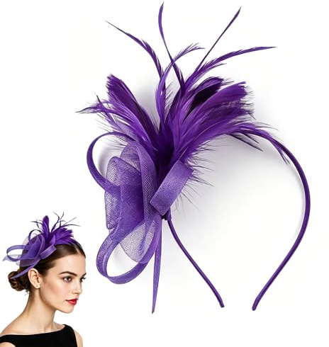 Fascinators for Women, Elegant Net Fascinator Wedding Hat Clip