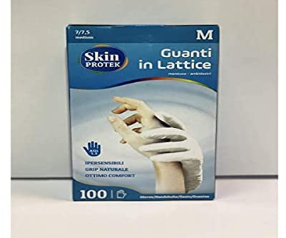 Skin Protek - Guanti Monouso in lattice (M)