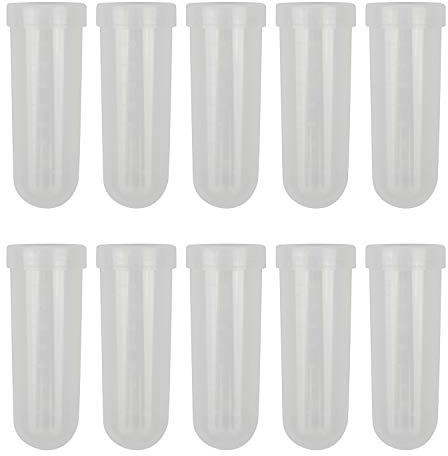 Rowiz Lot de 10 tubes de centrifugeuse en plastique avec fond rond et graduation en polypropylène 100 ml