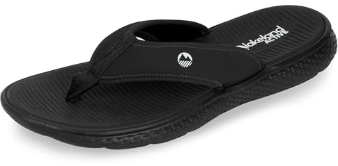 Lakeland Active Men's Flimby Neoprene Flip Flop Sandals - Black/Black - 8 UK