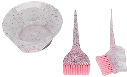 3pcs Hair Coloring Dyeing Kit, Double-sided Coloring Comb,Salon Hairdressing Brush and Mixing Bowl, Hair Color Dye Tint Tool Set Kit, Hair Dividing DIY Use()