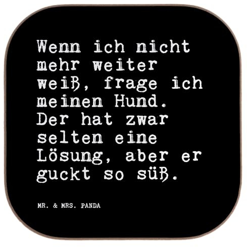 Mr. & Mrs. Panda Untersetzer Glas Wenn ich Nicht mehr... - Geschenk, Herz, unterleger, Frauchen, Sprüche, gläseruntersetzer, Design, Tassen, Haus, Coaster, Liebe, Tier, Herrchen, für Gläser