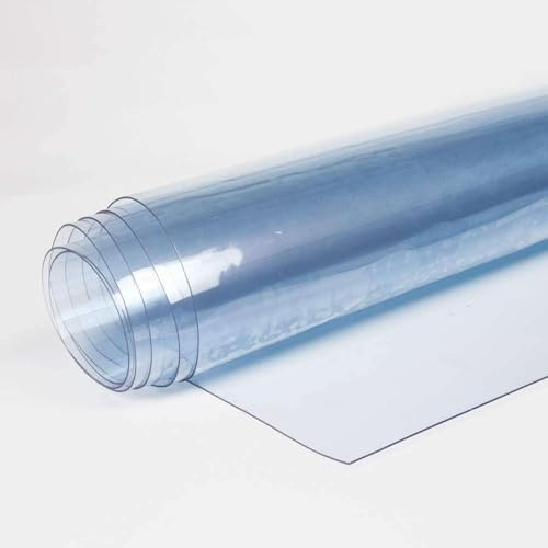 TENDEEVOLUTION Lona Transparente Impermeable Exterior, Corte Medio Metro Lineal, Diferentes grosores y Alturas, Plástico Impermeable Exterior Multiuso (Altura Parche 180cm, Espesor 0,65mm)