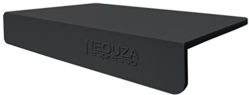 NEOUZA Tapis de tamper à expresso pour coin de café, en silicone de qualité alimentaire pour porte-filtre sans fond, maison, cuisine, bureau, bar, magasin (noir)