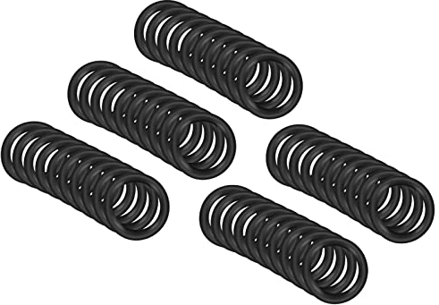 QUARKZMAN 50 Stücke Nitrilkautschuk Gummiringe Dichtring 11mm x 7mm x 2mm für Wasserhahn Klempner Reparatur Dichtung Verbindung, Schwarz