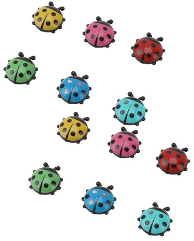 Calamita da Frigorifero , Magnete da Frigorifero a Forma di Coccinella , Cartone Animato Sicuro , 12 Pezzi , per Ufficio , Casa