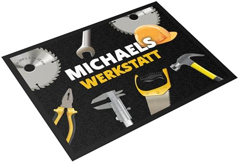 printplanet® - Fußmatte selbst gestalten - individuell Bedruckt - Layout: Werkstatt - Größe 80 cm x 60 cm
