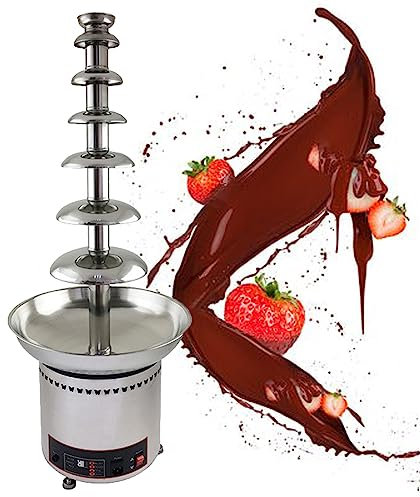 LZDOYY Fontana di fonduta di Cioccolato, Fontana di Cioccolato a 4/5/6/7 Livelli, Macchina per fondere elettrica, fonduta di Cioccolata Calda, per Ranch, Formaggio Nacho, liquori,7floors