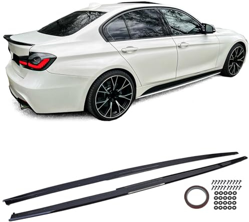 Aufsatz Seitenschweller Schwarz Glanz passend für 3er BMW F30 F31 2011-2019