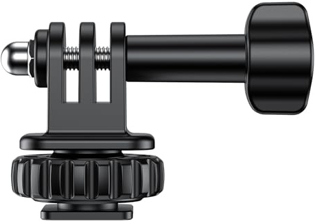 VRIG Cold Shoe Mount Adapter für GoPro Hero 13/12/11/10/9/8, Actionkamera Stativhalterung, Aufnahme Sowohl Blitzschuh, Als Auch 1/4-Stativgewinde