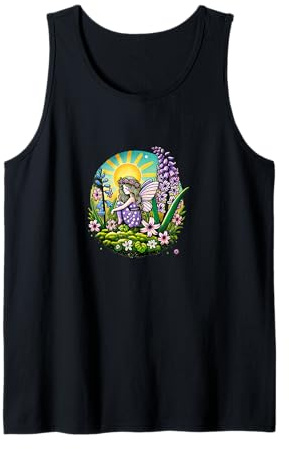Illustration de fée jacinthe violet printanier Débardeur