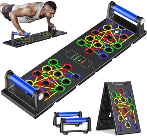 Push Up Board 24 in1 Multi-function Home Workout Equipment Foldable Portable Push-up Tools Exercise Board Effectively Exercise the Muscle of the Upper Body Shoulders,Chest,Back,Triceps for Men Women