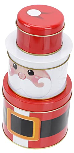 Gatuida Caja de Dulces Navideña de Papá Noel Lata para Envolver Regalos Contenedor Forma de Papá Noel para Recuerdo de Fiesta y Cajas de Navidad Obsequio