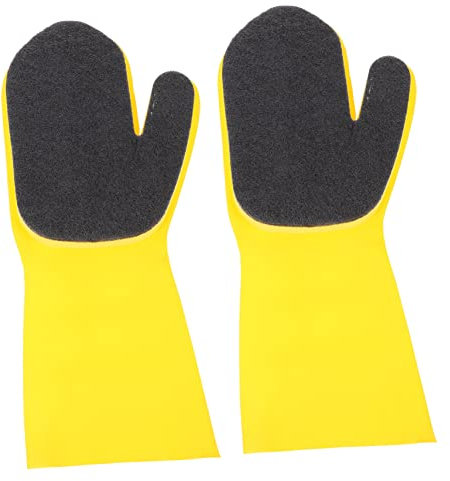 WRITWAA 2pcs Reusable Dishwashing Gloves with Comfortable Latex and Sponge Material, Practical Kitchen Accessory for Daily Dish Washing and Cleaning Tasks