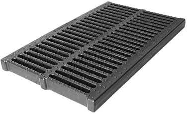 Filtre de vidange rectangulaire noir 50 x 35 cm – Couvercle de grille d'eau de pluie en plastique durable pour une utilisation en extérieur/intérieur, empêche les obstructions, installation facile
