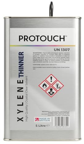 Protouch Xylene Thinner, Industrial-Grade Solvent, Crystal Clear, 5 Litre, for Paint Thinning, Primer Mixing, Tool Cleaning
