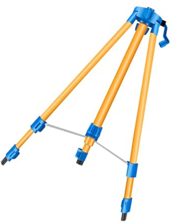 MERRYHAPY Treppiede in Lega di Alluminio 12m Asta Telescopica e Supporto per Misuratore di Livello a Infrarossi Staffa Robusta per Edilizia e Lavori di Precisione