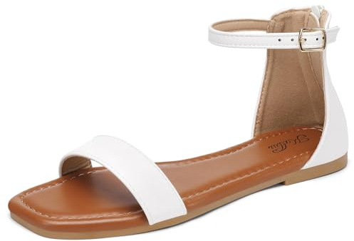 katliu Sandali da donna eleganti con cinturino alla caviglia e punta aperta, comode scarpe estive eleganti 36-41