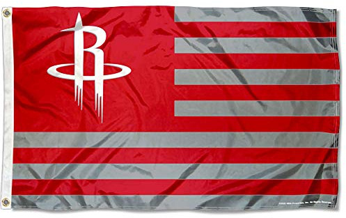 Houston Rockets Americana Stripes Nation 3x5 Flag