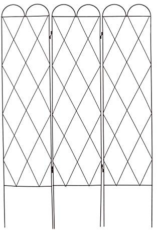 RUDDINGS WOOD Extra Wide Garden Trellis - Rust Effect Wall Climbing Plant Support Frame Trellises
