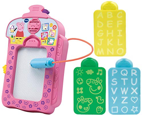 Vtech 80-198004 Peppas Peppa Pig Maltafel, Kleinkindspielzeug, Wutz, Lerninhalte: Buchstaben, Formen, Wortschatz, Musik, Kreativität, Buchstabenlaute, Mehrfarbig, One Size