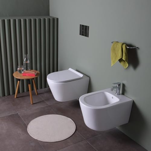 Kiamami Valentina - Coppia di sanitari sospesi wc e bidet | Blues