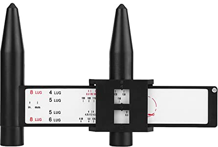 Lochkreis-Messschieber Lochkreis-Messlehre Lochkreismesser Felgen, Auto Rad Felgenlehre, Rad Felgenschraube Muster Schiebe Messlehre Werkzeug PCD Lineal 4 5 6 8 Lug Schon