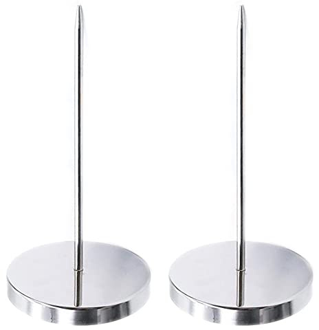 Dtaeye Pincho para Notas 2 Piezas Factura ​recibo Titular Tenedor de la nota del papel con Base para Factura Recibo Nota Papel de Tienda para Escritorio Oficina Cocina Hote